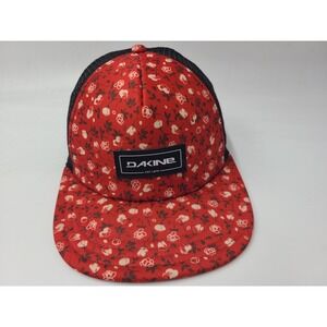 Dakine Floral Roses Mesh Trucker Snapback Hat Cap Skate Surf Men Women Red Black